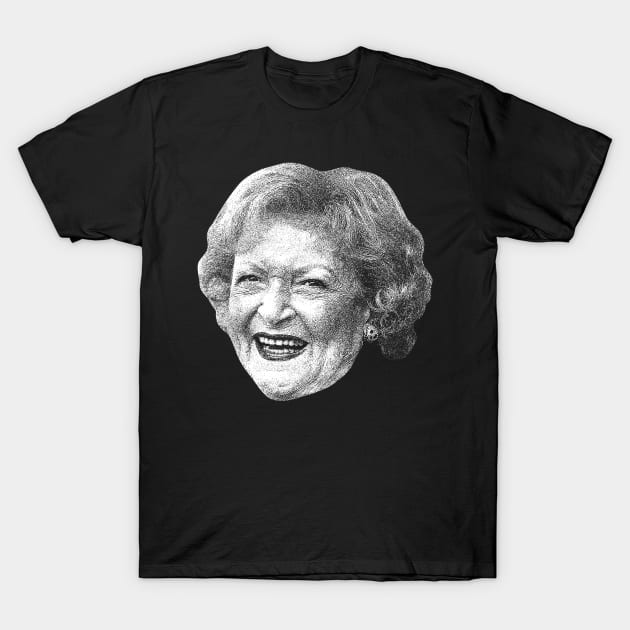 BETTY WHITE VINTAGE WHITE T-Shirt by CakCulaiNabuiNabui